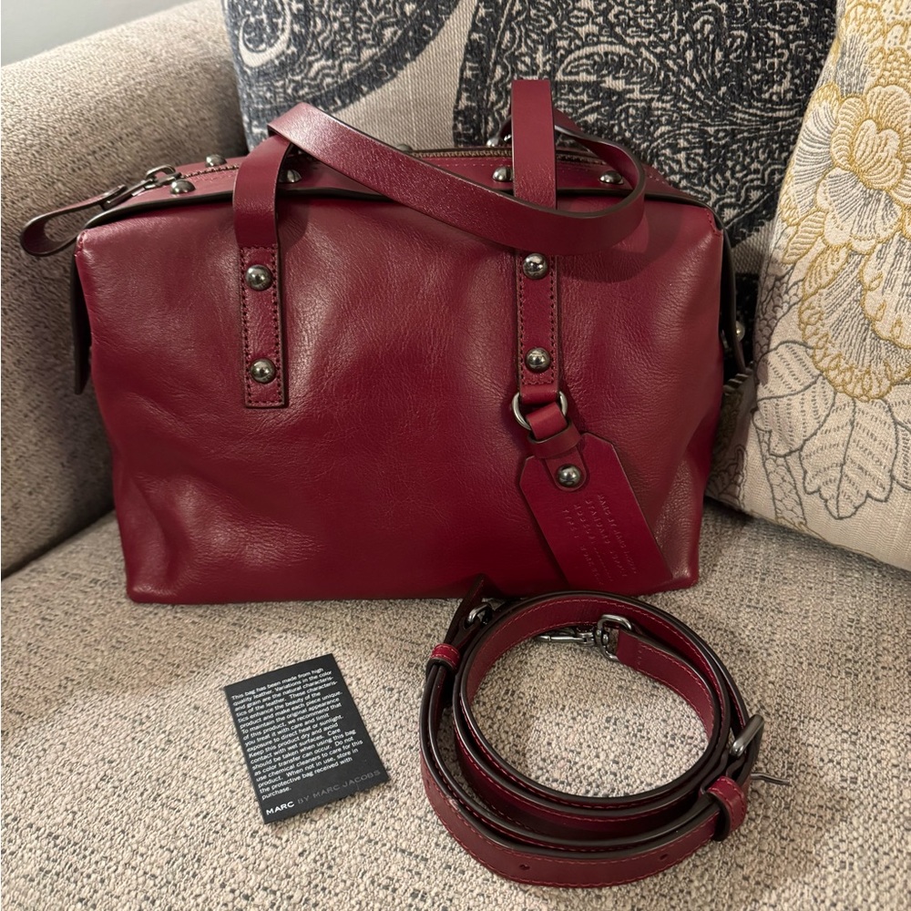 Marc by Marc Jacobs Connected Satchel - Deep Red/Wine